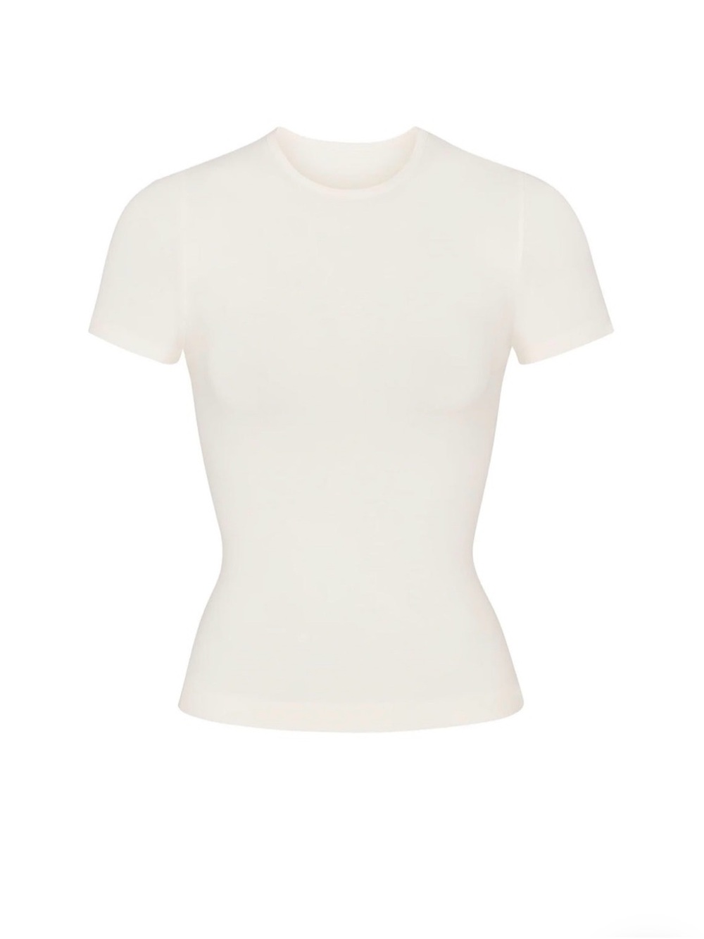 SKIMS Short Sleeve Crew Tee in Ivory Cream